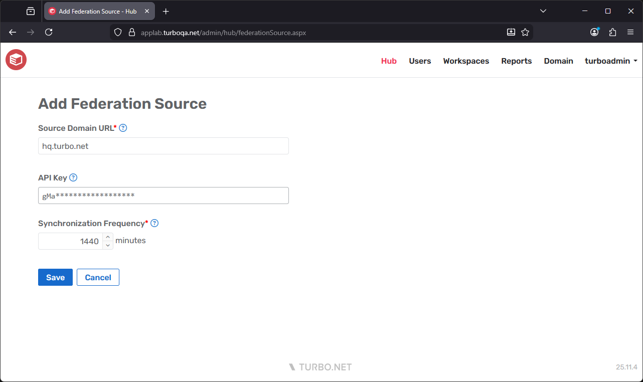 Server admin federation