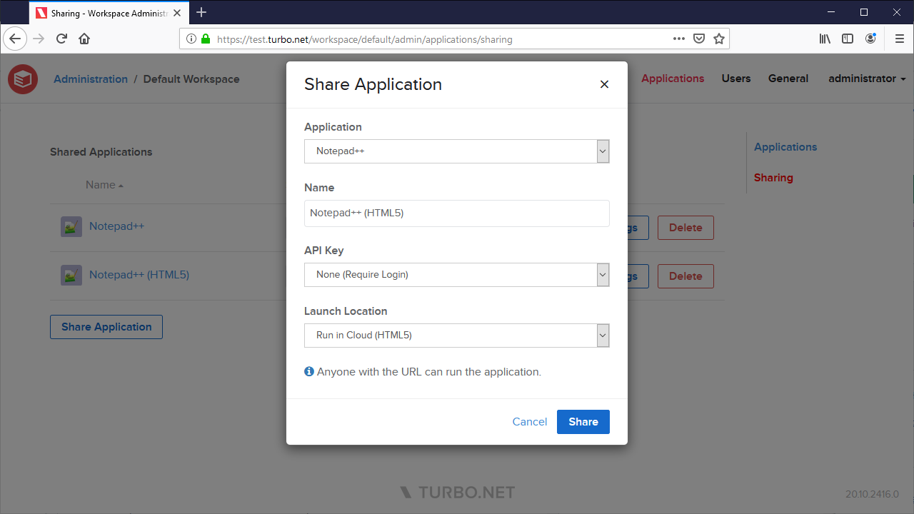Share URLs