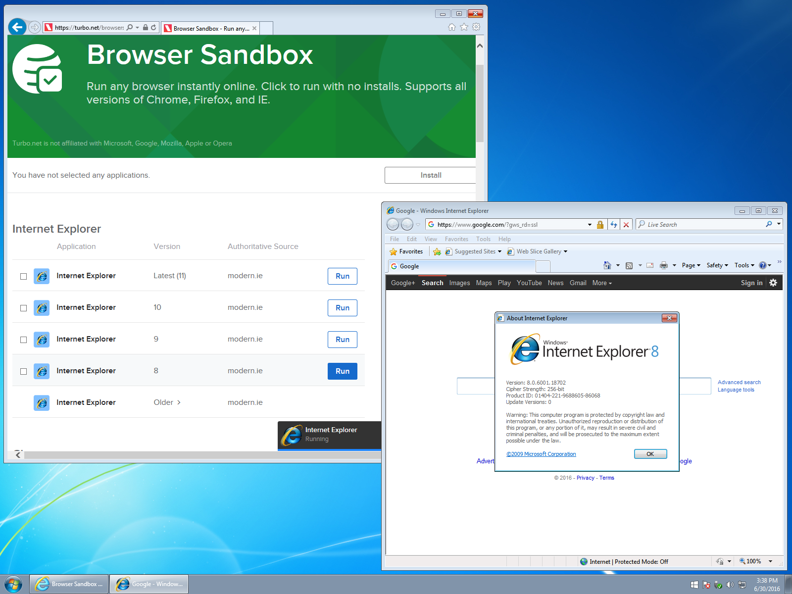 Browser Sandbox