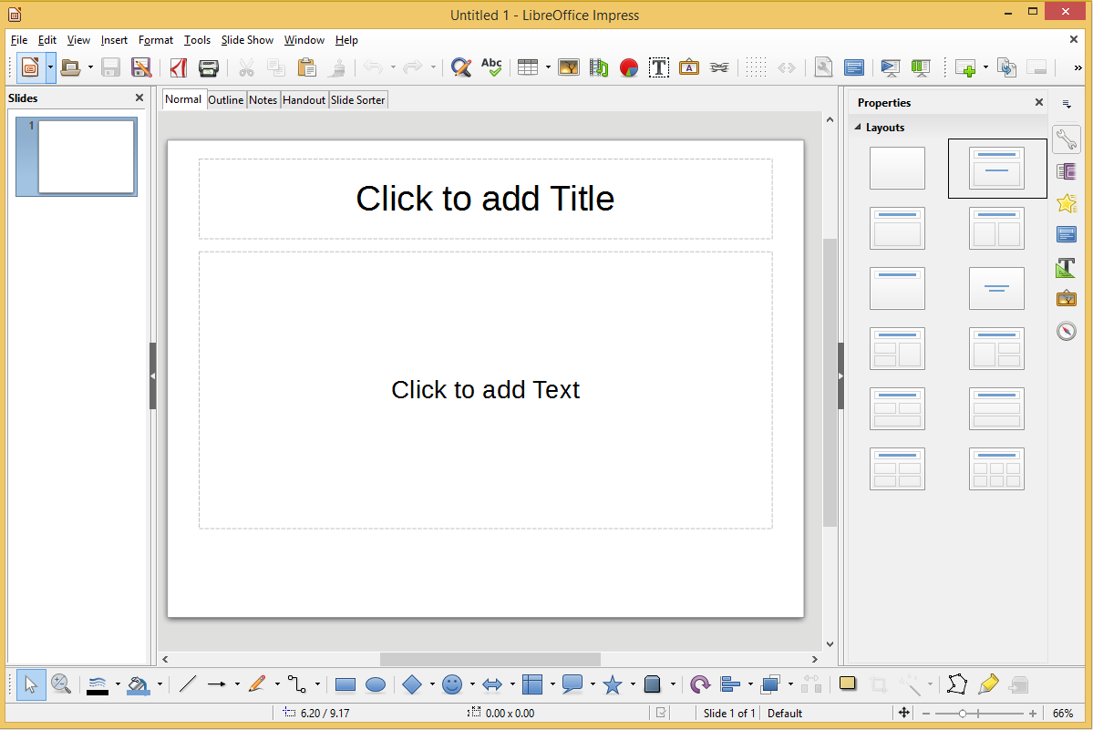 LibreOffice Impress's screenshot